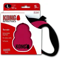Kong Retractable Leash Terrain - S - Lyserød