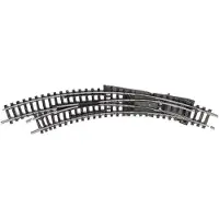 Minitrix T14956 N skinne Kurvesporskifte, Venstre 194.6 mm 42 ° 194.6 mm, 228.2 mm