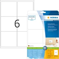 Herma Premium - Selv-klæbende - hvidmatteret - 99.1 x 93.1 mm 150 etikette(r) (25 ark x 6) adresseetiketter