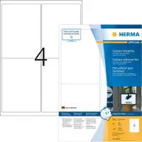 Herma 9539, Hvid, Rektandel, A4, Polyethylen, Mat, Laser