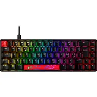 HyperX Alloy Origins 65 - Tastatur - bagbelyst - USB-C - QWERTY - Nordisk - tastkontakt: HyperX Red - sort