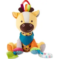 Skip Hop Bandana-venner Babyaktivitet og tænderlegetøj med multisensorisk rangle og teksturer Giraff