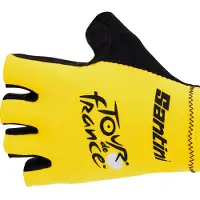 Santini Tour De France Official Overall Leader Fingerløse Handsker
