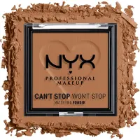 Nyx Can’t Stop Won’t Stop Mattifying Powder Kompaktpudder 6 g Nr. 08 - Mocha