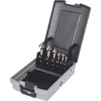 Ks Tools 336.0456 336.0456 Kegle- og slibeforsænker 6.3 mm, 8.3 mm, 10.4 mm, 12.4 mm, 16.5 mm, 20.5 mm HSS-Co 5 Cylinderskaft 1 stk