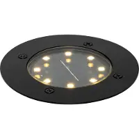 QAZQA Moderne jordspot sort inkl. LED IP65 solcelledrevet - Terry