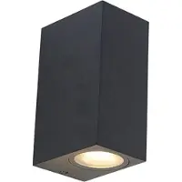 QAZQA Sæt med 3 smarte væglamper sort 2-lys IP44 inkl. Zigbee GU10 - Baleno