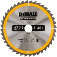 DeWalt DT1953-QZ Byggesirkelsavklinge 216 x 30 mm x 40 tænder