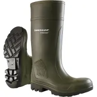 Ejendals Dunlop 462933 PUROFORT, Hanstik, Voksen, Sikkerhedsstøvler, Sort, Grøn, Polyurethan (PU), Polyurethan (PU)