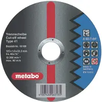 Metabo 616189000, Skæreskive, Fladcenter, Stål, , 2,22 cm, 12,5 cm