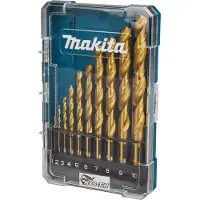 Makita - Borebitsæt - for metal - twist-bit - 10 stykker - 1-10 mm - cylindrisk - for DDF487, DDF487RFE3