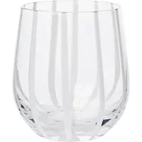 Broste Copenhagen Stripe drikkeglas 35 cl Clear/White stripes