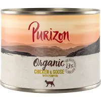 Purizon Økonomipakke Organic 12 x 200 g - Øko Kylling & øko Gås med øko Græskar