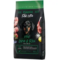 Fitmin Dog For Life Mini, lam og ris - 2 x 12 kg