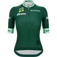 Santini Tour De France Femme Avec Zwift Best Sprinter Leader Kortærmet Trøje