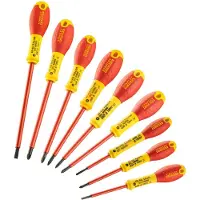 Stanley Set med 10 skruvmejslar - FATMAX - FMHT62573-0 - Isolerad 1000V - Elektriker + Phillips + Pozidriv + Tester