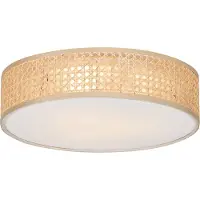 QAZQA Smart loftslampe rattan 40 cm 3-lys inkl. 3 Wifi P45 - Tromma