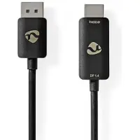 Nedis Ccgp37108bk18 Displayport Han Til Hdmi Han Adapterkabel 8k Nikkelbelagt Tpe 1.8 M 30hz