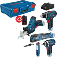 Bosch Professional 5 Kit 12v 3xgba 12v 2.0ah+gal 12 Oscillerende Multiværktøj