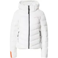 Superdry Superdrytil kvinder. W5011594A Vatteret jakke med hætte i mikrofiber, hvid (S), Casual, Genanvendt polister, Bæredygtig