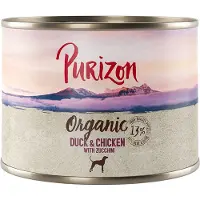 Purizon Økonomipakke: Organic 12 x 200 g - And & Kylling med Zucchini