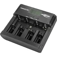 Ansmann Powerline 5 Pro - Batterioplader - (for 4xAA/AAA/C/D, 1x9V) + AC-strømadapter + bilstrømsadapter - 1800 mA (USB) - sort