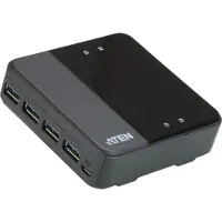 Aten USB 4-port USB 3.0 Peripheral Sharing Device USB hub - 4 ports - Grå