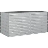 vidaXL højbed 160x80x77 cm galvaniseret stål sølvfarvet