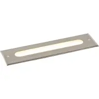 QAZQA Moderne jordspot stål 30 cm inkl. LED IP65 - Eline
