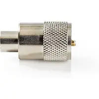 Nedis Pl259-stik Lige Han Nikkelbelagt 50 Ohm Lodde Kabelindgang Metal 6 Mm