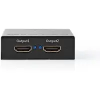 Nedis Hdmi-splitter 2 Porte Hdmi Ind Til 2xhdmi Ud 4k Metal 60hz