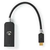 Nedis USB-C 3.1 Adapter Cable - USB / DisplayPort adapter - USB-C (han) til DisplayPort (hun) - USB 3.1 - 20 cm - antracite