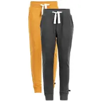Minymo Sweatpants - 2-pak - Karrygul/Koksgrå - - 12 år (152) - Sweatpants