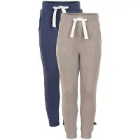 Minymo Sweatpants - 2-pak - Lys Brunmeleret/Blåmeleret - - 6 år (116) - Sweatpants