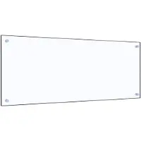 vidaXL Stænkplade Hærdet Glas - 1 / Transparent / 100 x 40 cm