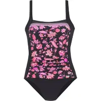 LASCANA Badedragt orange / pink / sort / hvid