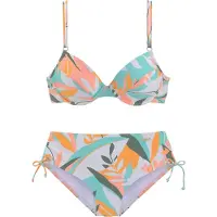 Sunseeker Bikini mint / mørkegrøn / pastellilla / koral
