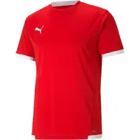 Puma Trænings T-Shirt teamLIGA - Rød/Hvid, størrelse Small