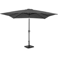 Vonroc Premium Parasol Pisogne 300x300cm | Aluminium | 360° | Inkl krydsfod, fyldbare store fliser og overtræk - vierkantet | Grå