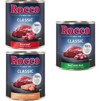 Rocco Classic Blandet Prøvepakke 6 x 800 g - Eksklusiv-Mix: Okse, Okse & Laks, Okse & And