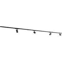 QAZQA Moderne 3-faset skinnesystem sort med 4 spots 3000-4000K - Ruler