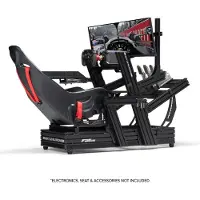 Next Level Racing F- GT Elite 160 Wheel Plate Edition - Racersimulationscockpit - pulverbelagt karbonstål, aluminium - sort anodiseret finish