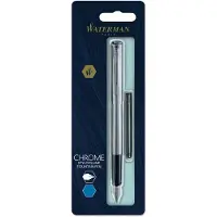 Waterman Allure fyldepen | Rustfrit stål | Fin Nib | Blåt blæk
