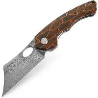 Bestech Skirmish - Damascus - G10, sort, orange