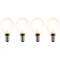 LUEDD Sæt med 4 E14 dæmpbare LED-pærer P45 klare 3W 250lm 2700K