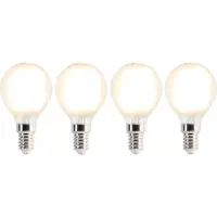 LUEDD Sæt med 4 E14 LED pærer P45 mat 3,5W 360lm 2700K