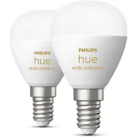 Philips Hue White ambiance E14 Intelligent kronepære (2-pakke)