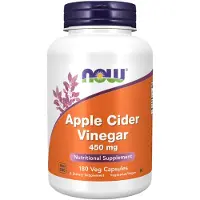 Now , Appelsinæblecidereddike, 450 mg, 180 Veg Capsuler