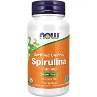 Now , Certificeret Økologisk Spirulina, 3,000 mg, 100 Tabletter (500 mg per Tablet)