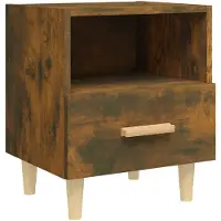 vidaXL Sengebord 40x35x47 Cm - 1 / Røget eg